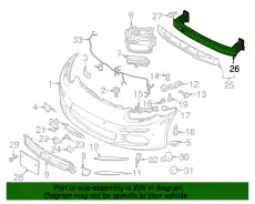 Кронштейн бампера 97050504107 PORSCHE