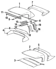 Заднее стекло 91156135900 PORSCHE