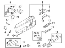 Ручка двери PORSCHE 99755526290A25