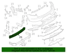 Кронштейн бампера 8R0807313E PORSCHE