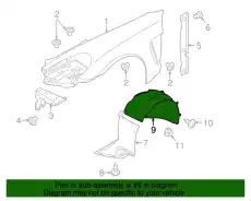 Подкрылок PORSCHE 97050412503