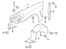 Подкрылок PORSCHE 97050412503