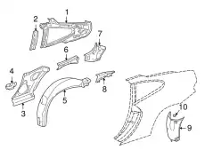Подкрылок PORSCHE 99650457301