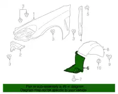 Подкрылок PORSCHE 97050412326