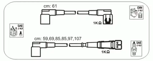 к-кт проводов!\ MB W126 2.8 M110 <89 M13 JANMOR