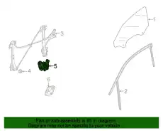 Эл.двигатель стеклоподъёмника 5Q0959801B PORSCHE