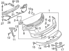 Кронштейн для держателя бампера 8R0807331D PORSCHE