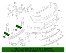 Кронштейн для держателя бампера 8R0807332F PORSCHE