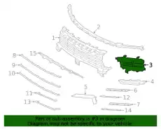 Решетка бампера PORSCHE 9Y0807681OK1