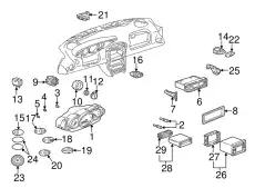 Кнопочный переключатель, Gloss black 99661314400A02 PORSCHE