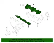 Прокладка коллектора PORSCHE 9P1251261