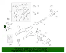 SUPPORT 95B803691AYGRV PORSCHE
