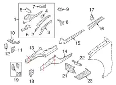 SUPPORT 95B803691AYGRV PORSCHE