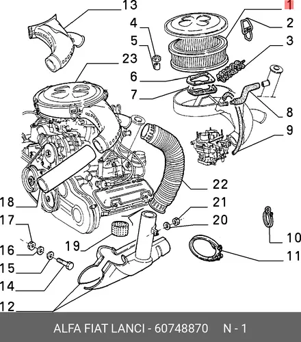 Фильтр воздушный LANCIA 60748870