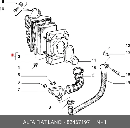 Фильтр воздушный LANCIA 82467197