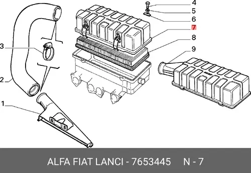 Фильтр воздушный LANCIA 7653445