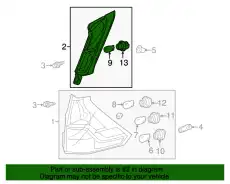 Фонарь задний HONDA 34175T0AA01