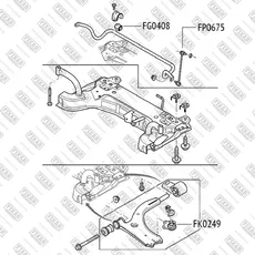 втулка стабилизатора!\ Ford Fusion 02> FG0408 FIXAR