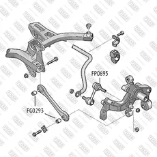 сайлентблок рычага!\ VW Golf 03> FG0293 FIXAR