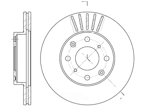 Тормозной диск G-BRAKE GR-02003
