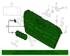 Решетка радиатора VAG 8W0853651CLFUQ
