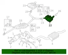 Задний глушитель 8W5253609C VAG
