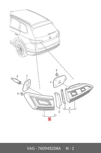 760945208A TAIL LIGHT VAG