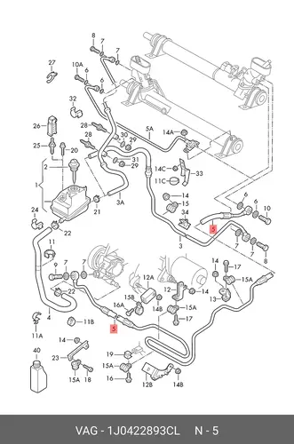 Шланг ГУР VAG 1J0422893CL