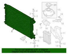 80A121212E Дополнительный радиатор ОЖ VAG