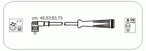 к-кт проводов!\ Renault Clio/Kangoo/Twingo 1.2 D7F 96> RB16 JANMOR