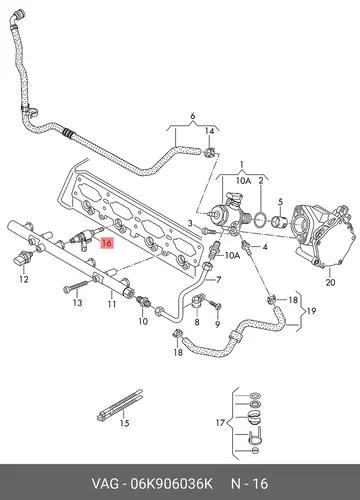 Форсунка 06K906036K VAG