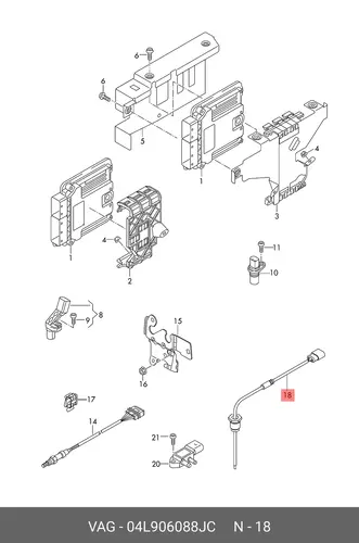 Автозапчасть/SENSOR 04L906088JC VAG