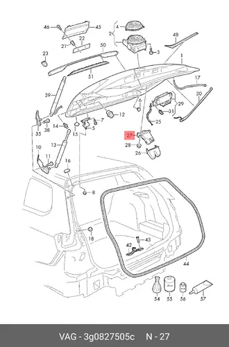  ЗАМОК 3G0827505C VAG