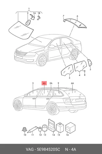  СТЕКЛО 5E9845205C VAG