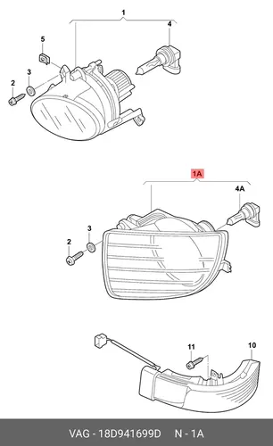 Фара противотуманная VAG 18D941699D