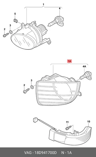 Фара противотуманная VAG 18D941700D