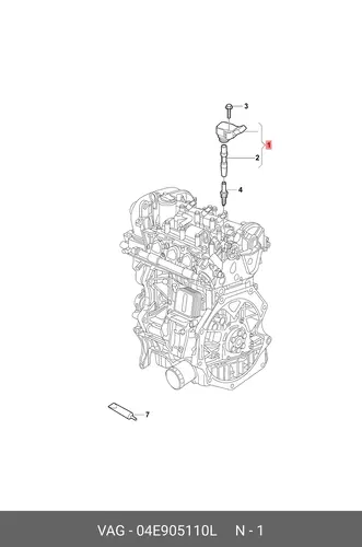 Катушка зажигания VAG 04E905110L