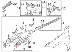 17A941058 Кронштейн фары VAG