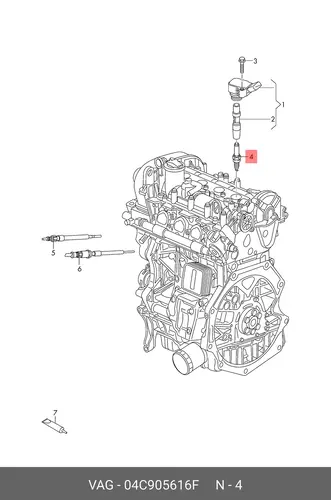 Свеча зажигания VAG 04C905616F