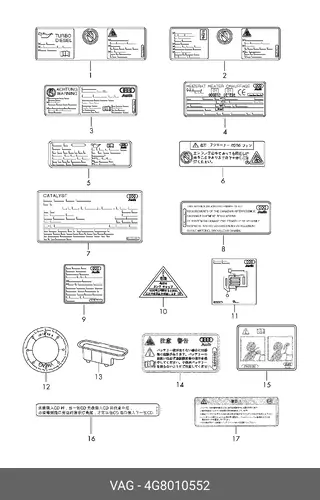 4G8010552 STICKER VAG