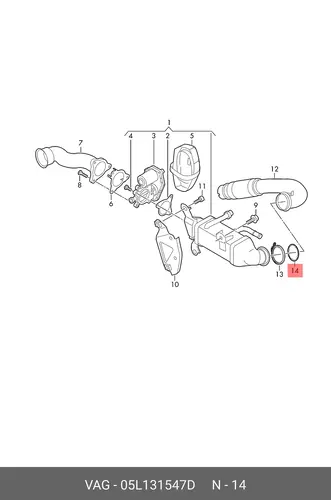 Прокладка 05L131547D VAG