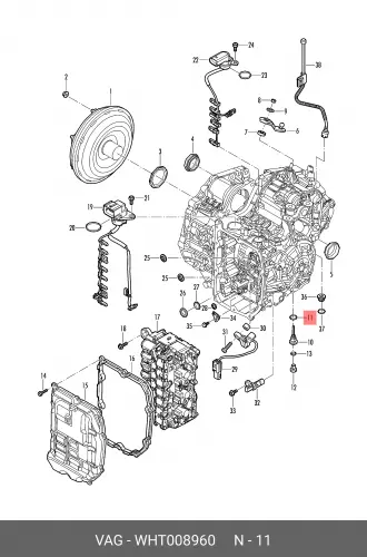кольцо уплотнительное!\ VW Jetta WHT008960 VAG