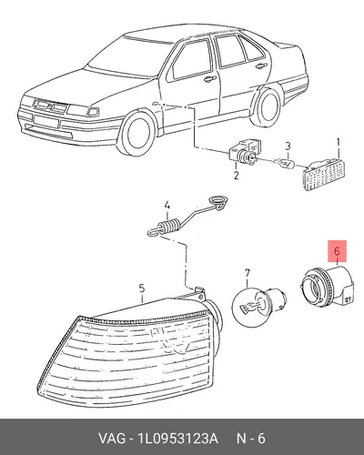 Поворотника патрон 1L0953123A VAG