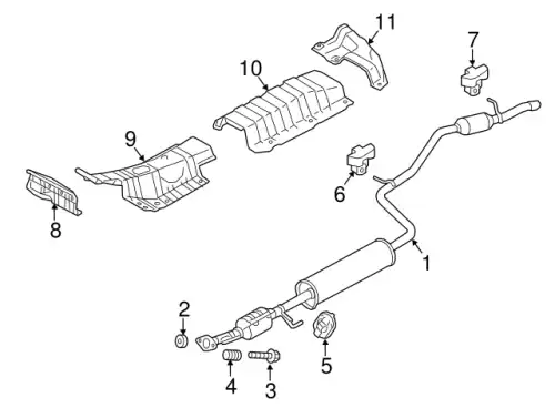 Прокладка глушителя MITSUBISHI 1575A140