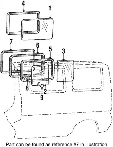Уплотнитель стекла MB478725 MITSUBISHI