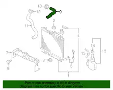 DUCT ASSY, RUBBER 1370A423 MITSUBISHI
