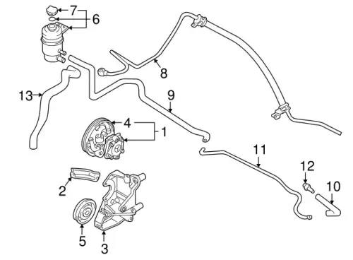 Шкив гидроусилителя руля MITSUBISHI 4451A036