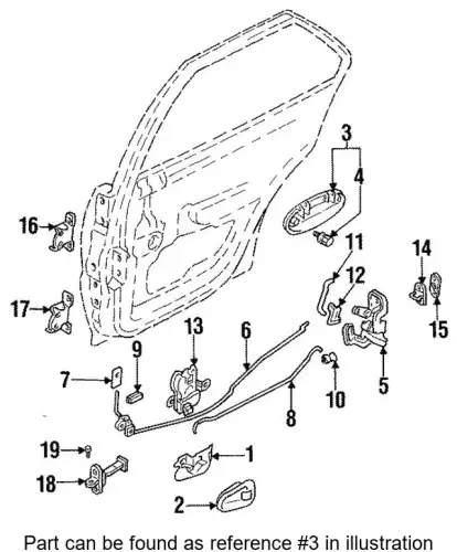Ручка двери MITSUBISHI MB819558
