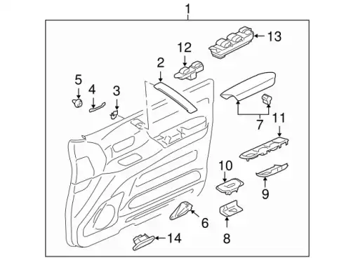 Ручка двери MITSUBISHI MR532114