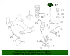 FEDER-/DAMPFERAUFHANGUNG MJA2170BD JAGUAR